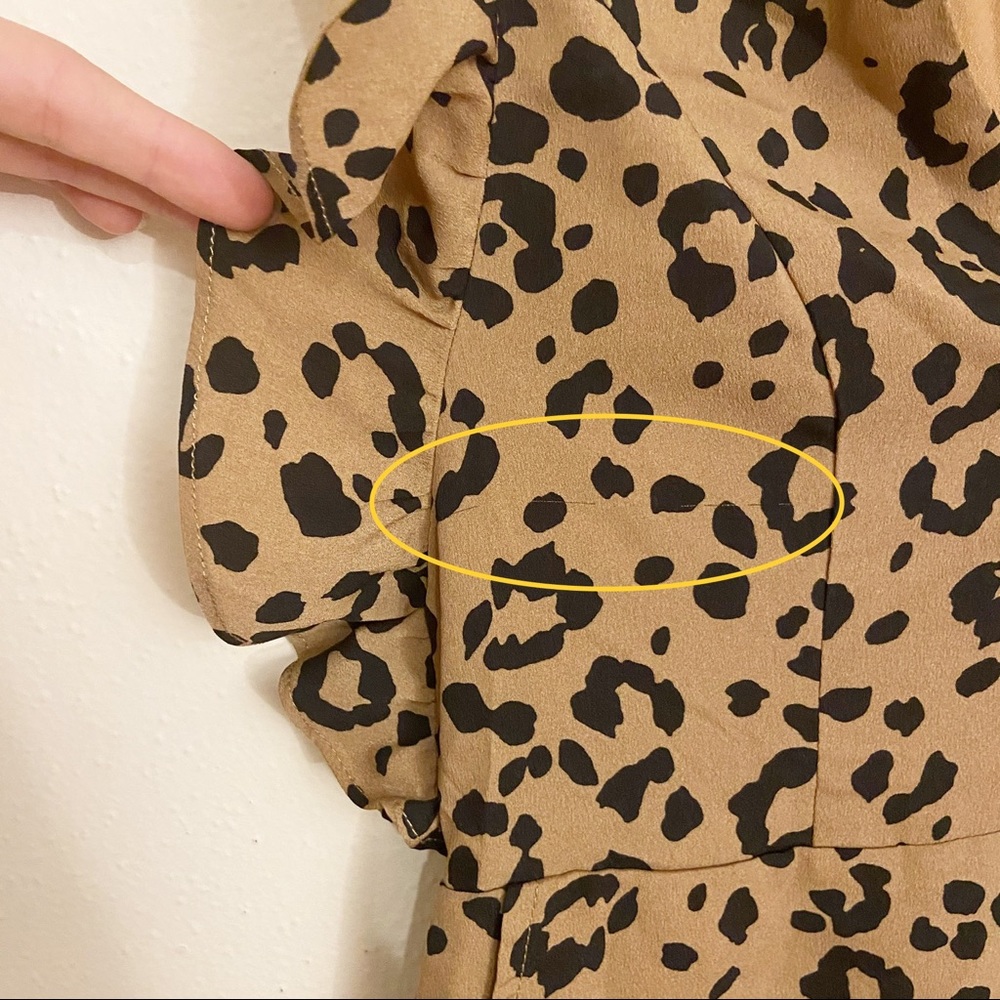 SOLD Lovers+Friends Leopard Ruffle Romper FLAW - Picture 7 of 12